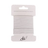 SACHET DE 6 / ELASTIQUE TRESSE POLYESTER BLANC 6 MM. X 3 M.